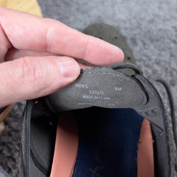 Cole Haan Zerogrand Suede Wingtip Mens Size 8 Casual Shoe Magnet Sunset Lace Up - Picture 7 of 8